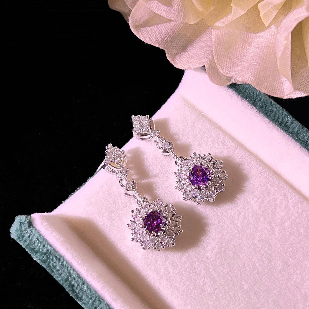 Ensemble de bijoux Manifa en argent violet