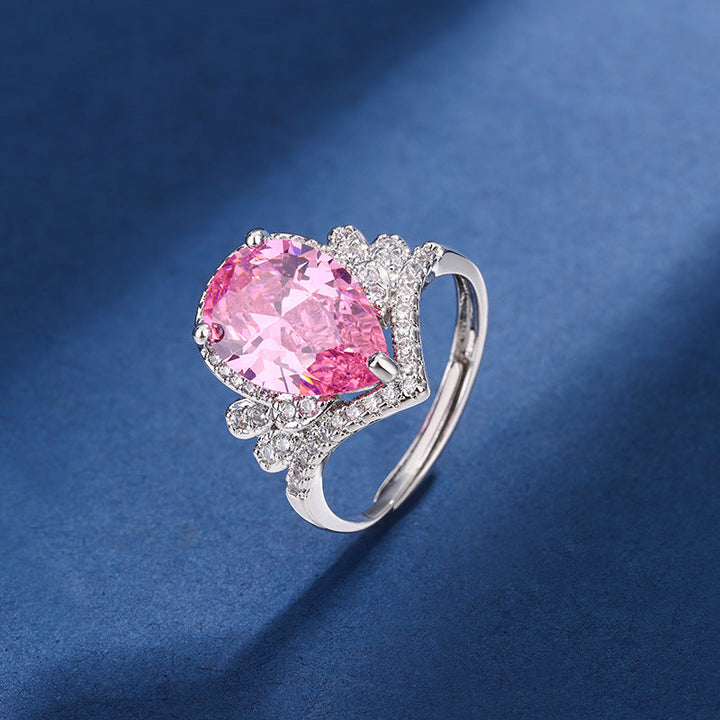 Parure de bijoux en argent et rose