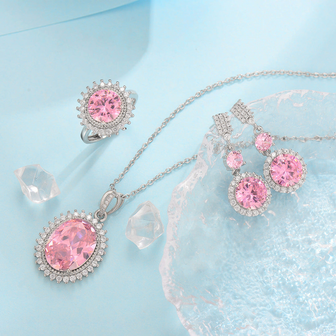 Ensemble Rose Aurielle Solwyn en argent