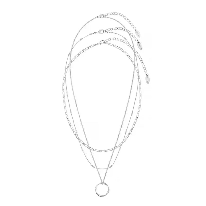 Collier à trois rangées Open Circle en argent