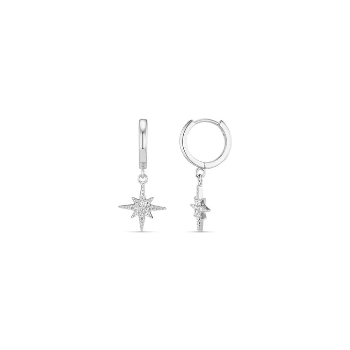 Les boucles d'oreilles Vudu blanches