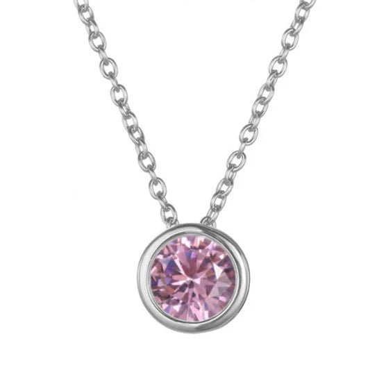 Collier de pierre de naissance Lunaria Gemmara en argent