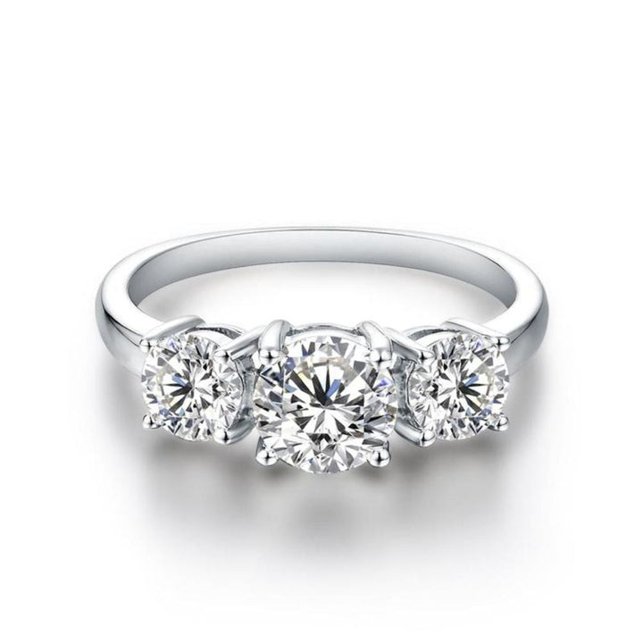 Bague Clare en argent orné de trois pierres