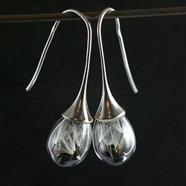 Boucle d'oreille pendentif pissenlit