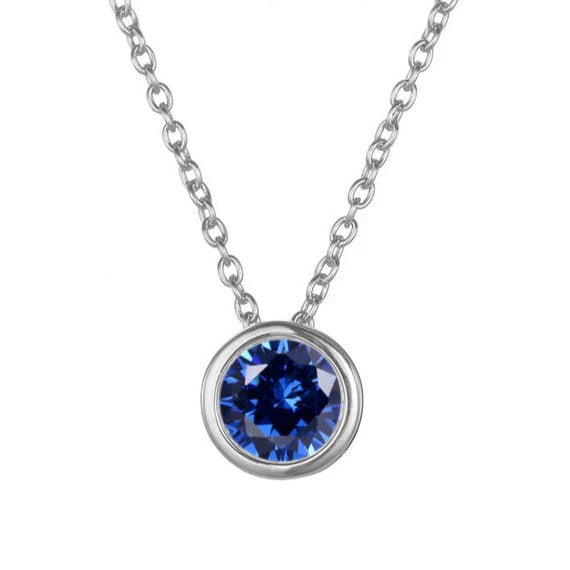 Collier de pierre de naissance Lunaria Gemmara en argent
