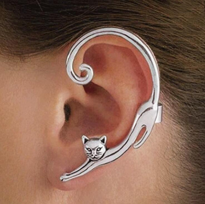Boucles d'oreilles pour chats en argent de luxe