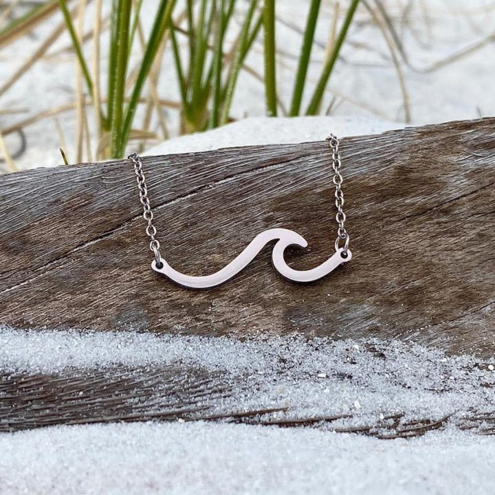 Collier vague de mer en argent