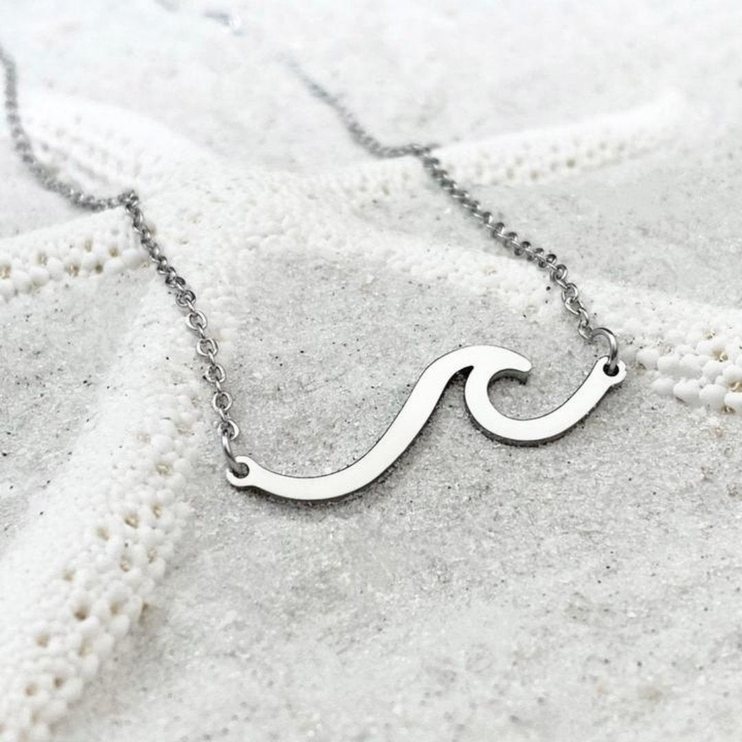 Collier vague de mer en argent