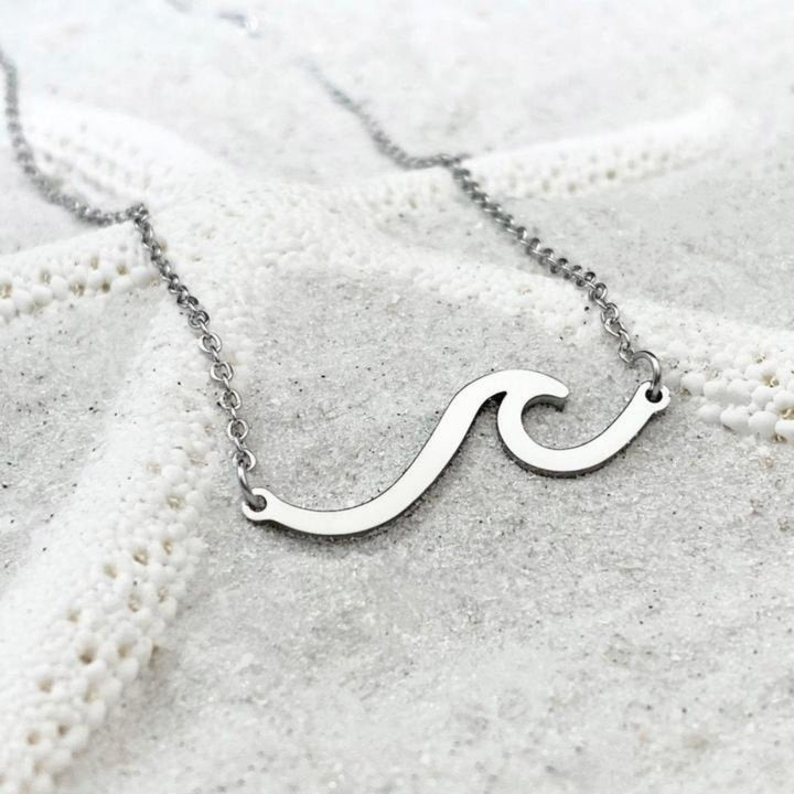 Collier vague de mer en argent