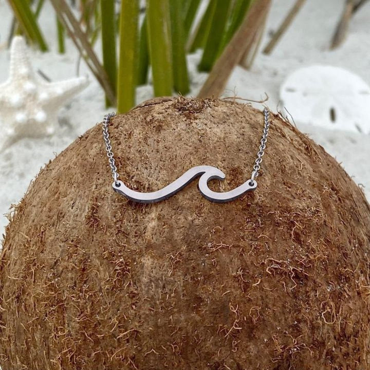 Collier vague de mer en argent