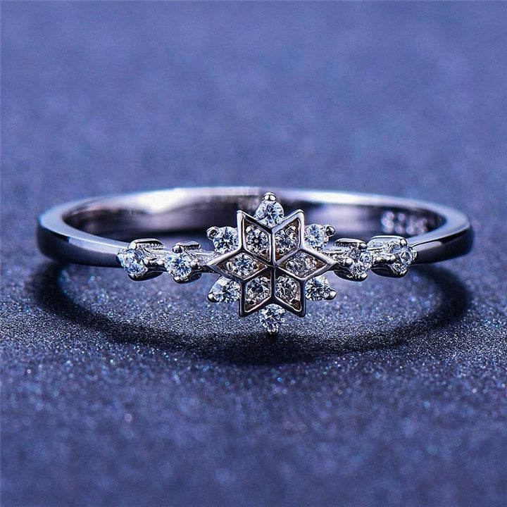 Bague Flocon de Neige en Argent Sterling 925 - Design Unique Fait Main