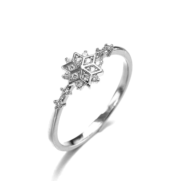 Bague Flocon de Neige en Argent Sterling 925 - Design Unique Fait Main