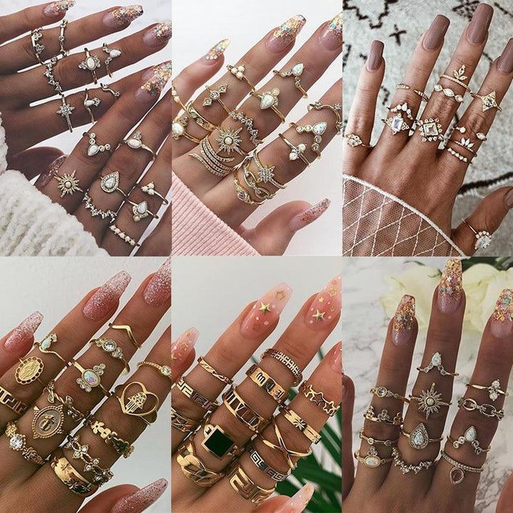 Paquet unique de 8 à 12 bagues en argent faites à la main pour un style personnalisé