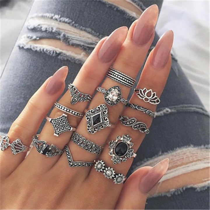 Paquet unique de 8 à 12 bagues en argent faites à la main pour un style personnalisé