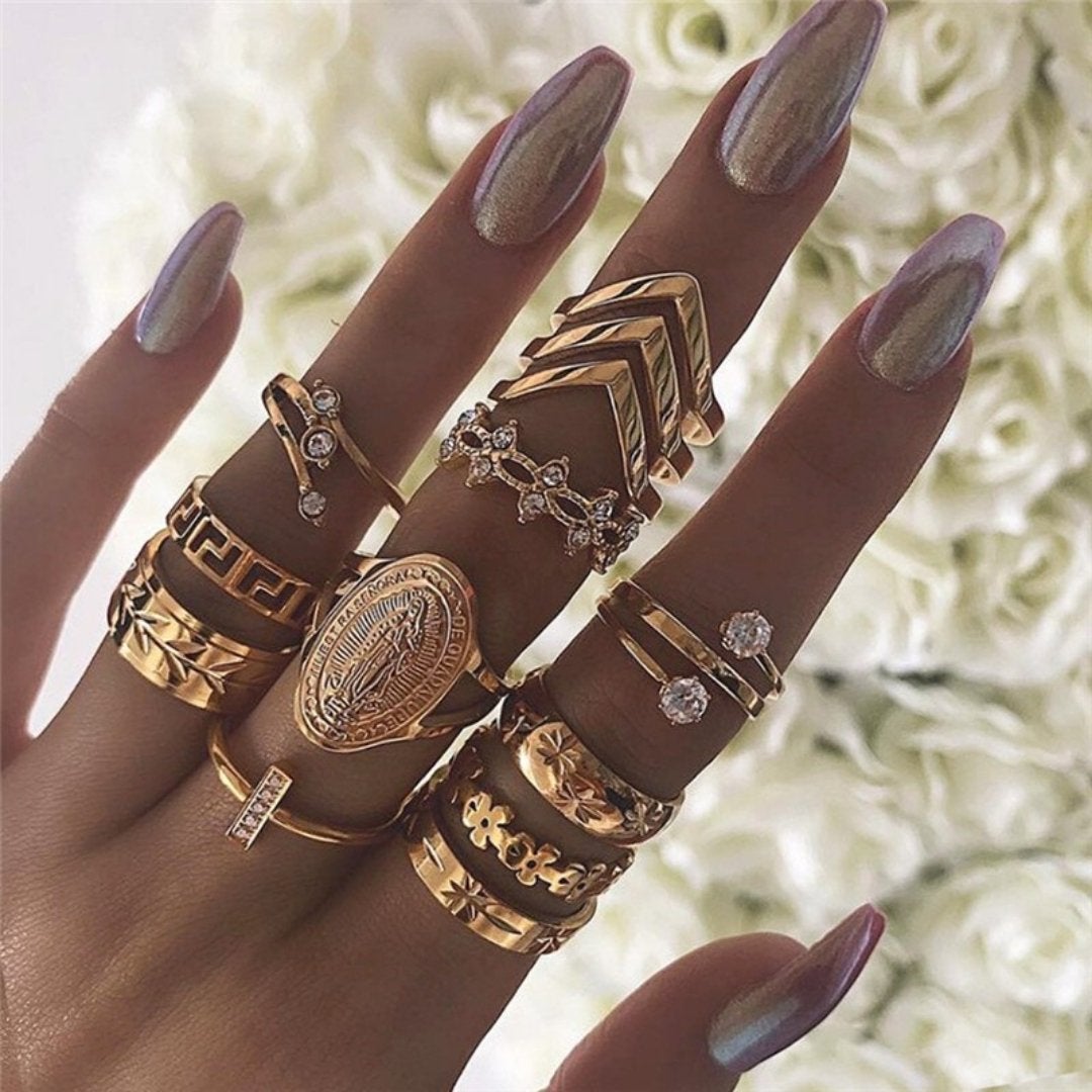 Paquet unique de 8 à 12 bagues en argent faites à la main pour un style personnalisé