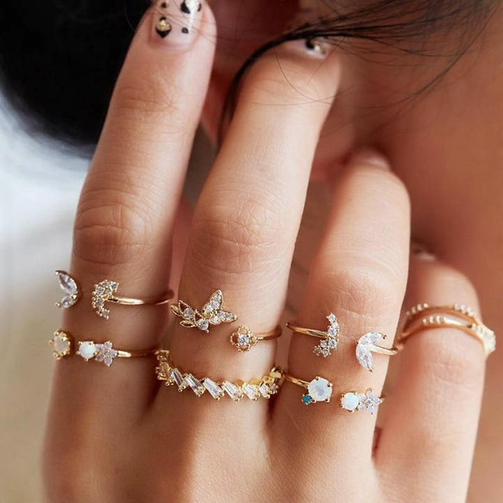 Paquet unique de 8 à 12 bagues en argent faites à la main pour un style personnalisé