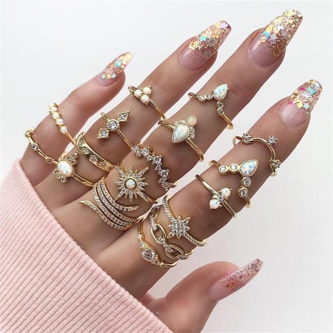 Paquet unique de 8 à 12 bagues en argent faites à la main pour un style personnalisé
