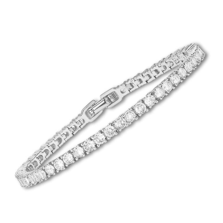 Bracelet tennis en moissanite argenté