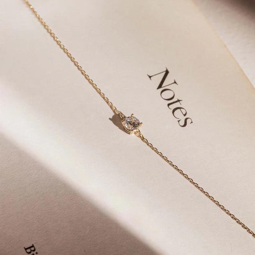 Bracelet en pierre de moissanite Cléa en or
