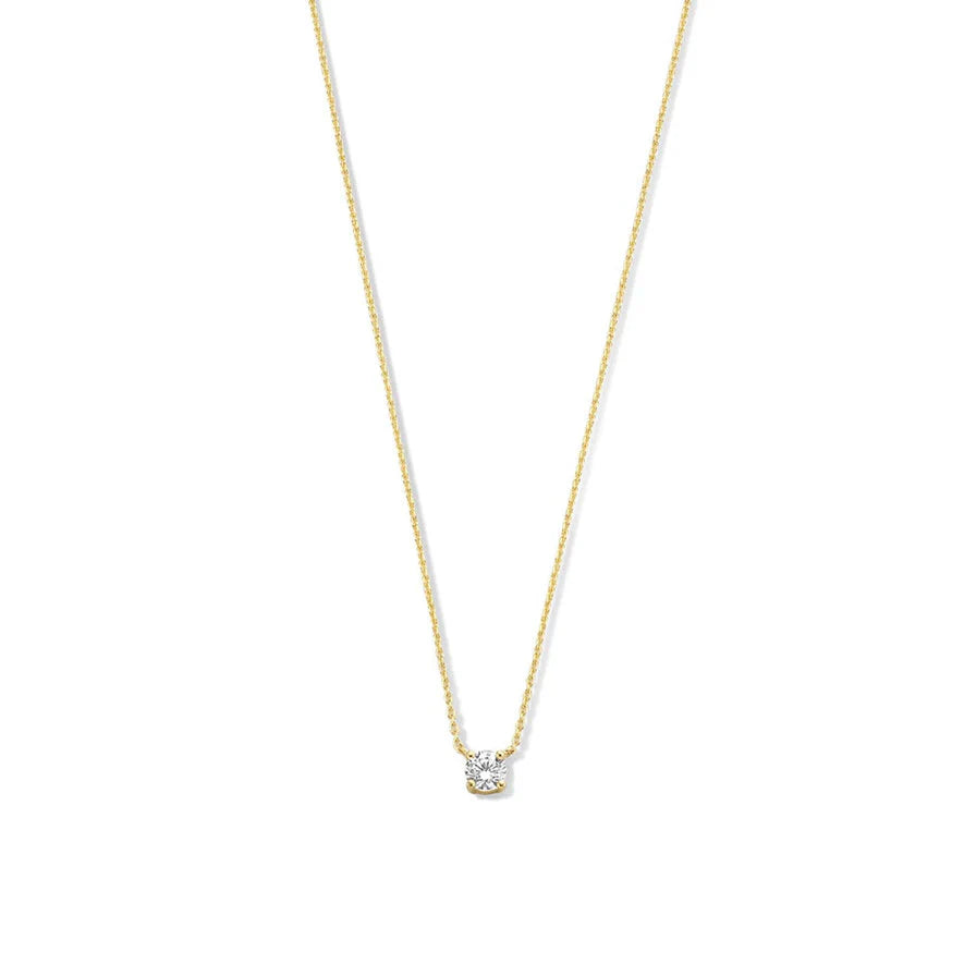 Collier en argent avec pierre de moissanite Cléa