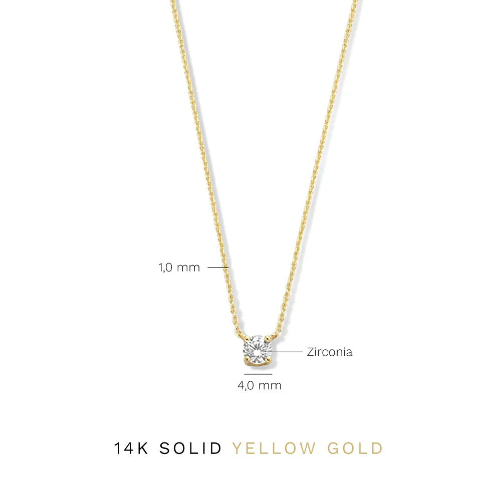 Collier en pierre de moissanite Cléa en or