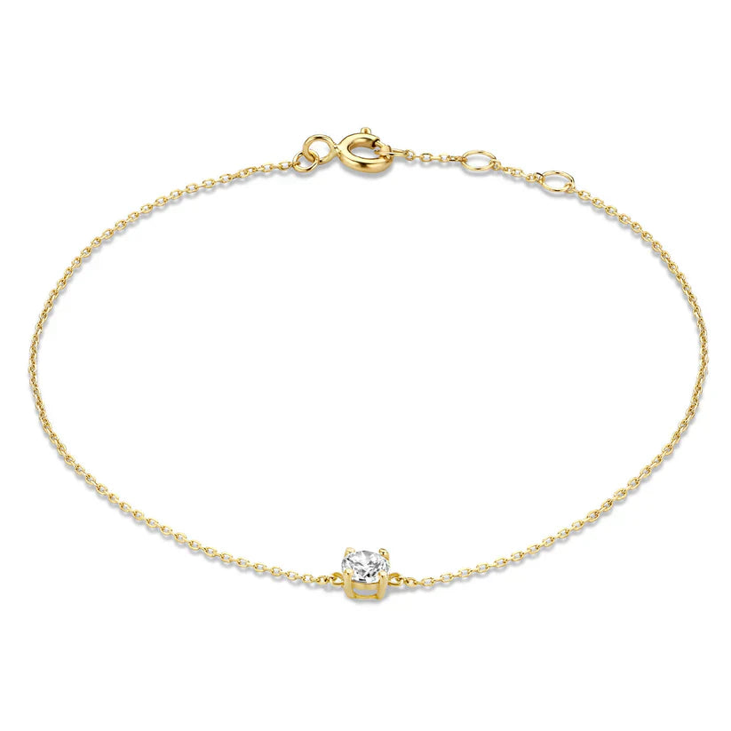 Bracelet en argent avec pierre en moissanite Cléa