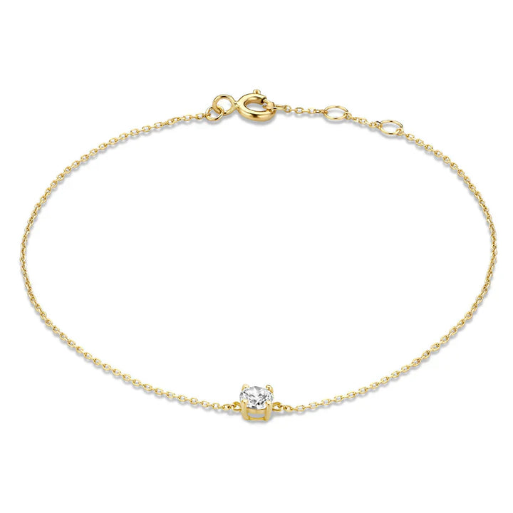 Bracelet en argent avec pierre en moissanite Cléa