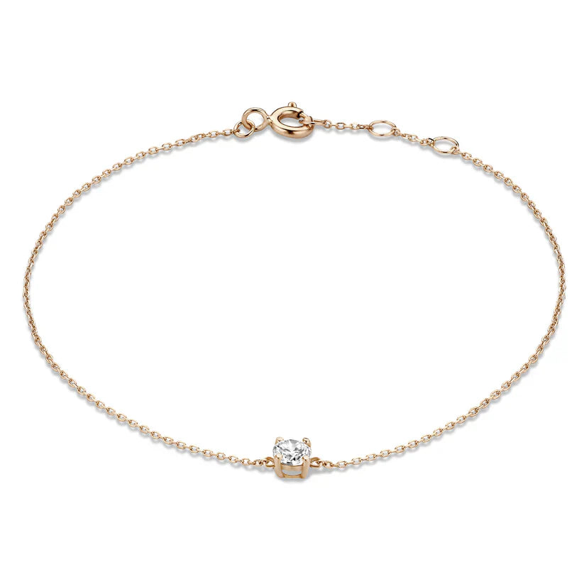 Bracelet en argent avec pierre en moissanite Cléa