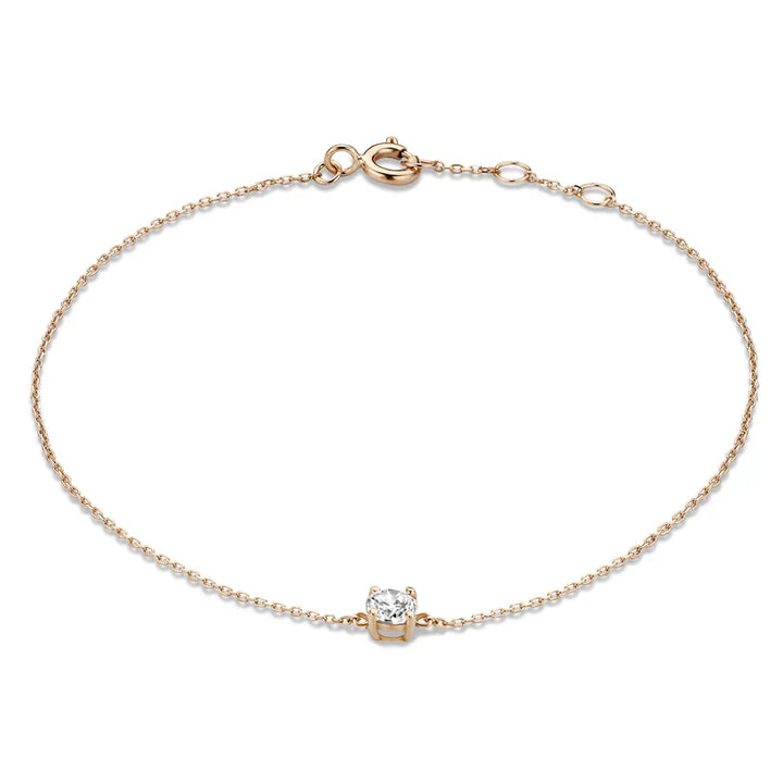 Bracelet en argent avec pierre en moissanite Cléa