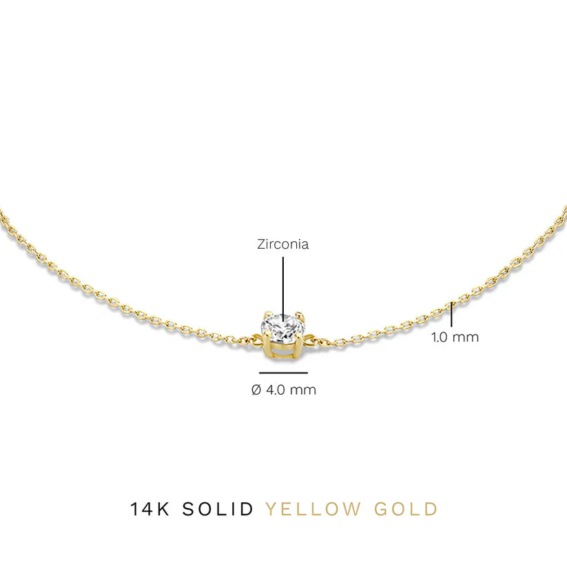 Bracelet en pierre de moissanite Cléa en or