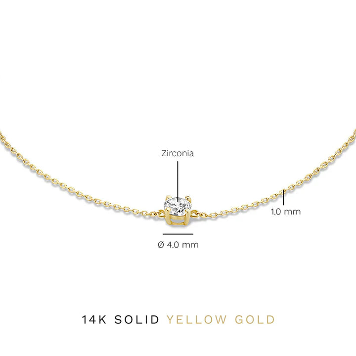 Bracelet en pierre de moissanite Cléa en or