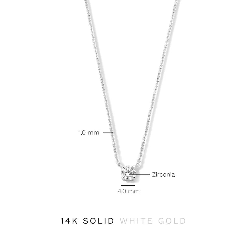 Collier en argent avec pierre de moissanite Cléa