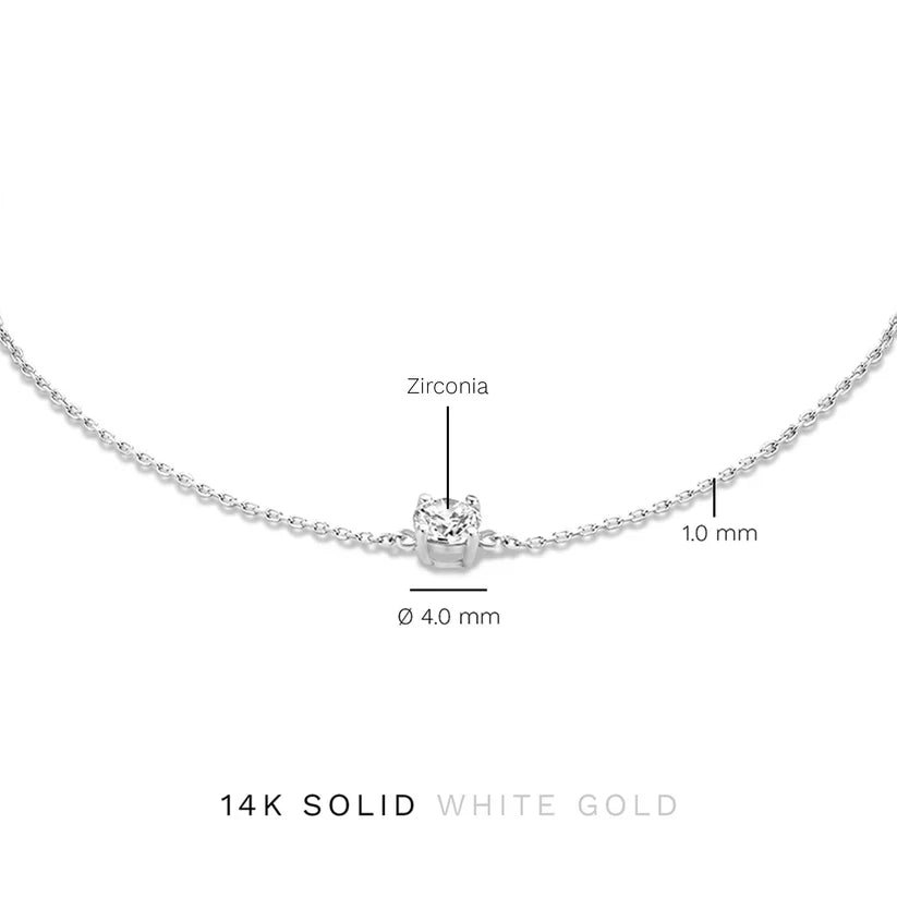Bracelet en argent avec pierre en moissanite Cléa
