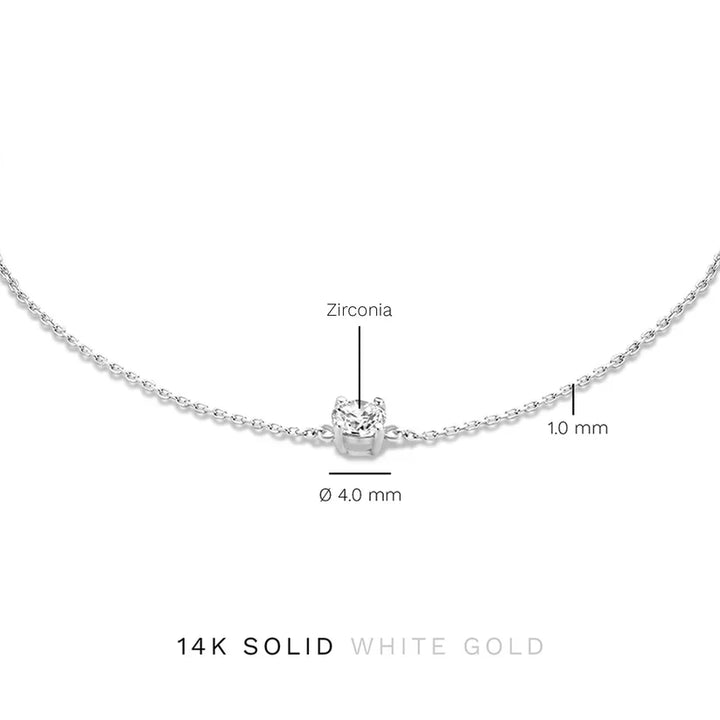 Bracelet en argent avec pierre en moissanite Cléa