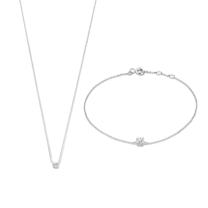 Parure de bijoux en pierre d'argent