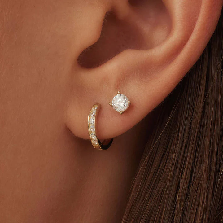 Ensemble de boucles d'oreilles en pierre Dara Brillane or
