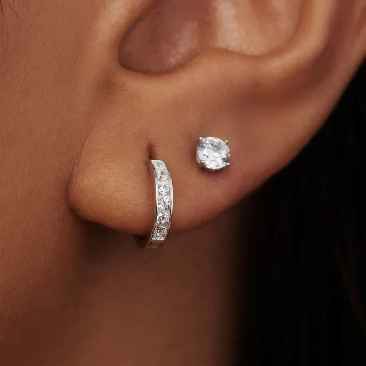 Ensemble de boucles d'oreilles en pierre Dara Brillane en argent