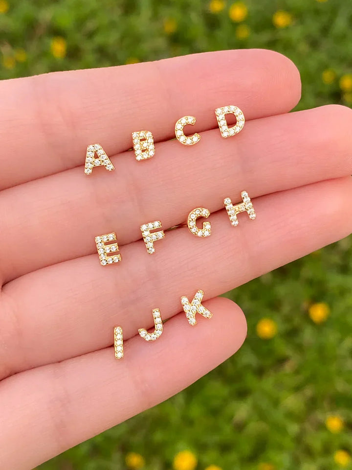 Boucles d'oreilles Initiale 1 pièce en Argent
