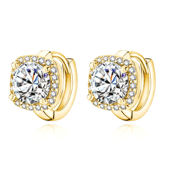 Boucles d'oreilles carrées Nadine en argent