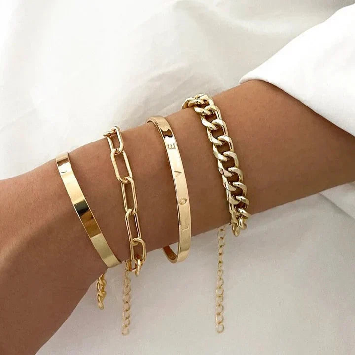 Ensemble de bracelets Elan Mercer en or