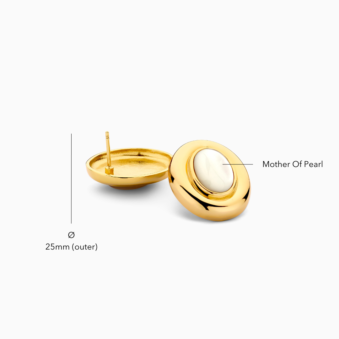 Boucles d'oreilles en perles Giselle Or